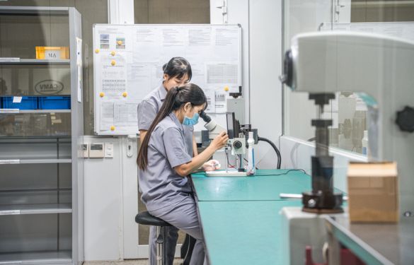 QC duo taking on the accuracy of the precision mold parts at CAM Resources QC duo taking on the accuracy of the precision mold parts at CAM Resources